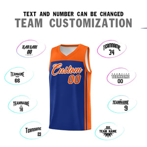 Custom Royal Orange Classic Sets Sports Uniform Basketball Jersey