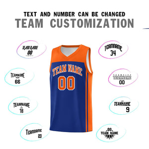 Custom Royal Orange Classic Sets Sports Uniform Basketball Jersey