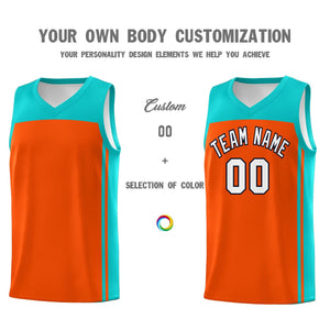 Custom Orange Bright Green Classic Sets Sports Uniform Basketball Jersey