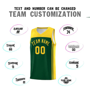 Custom Green Gold Classic Sets Sports Uniform Basketball Jersey