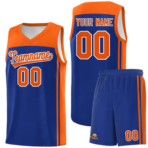 Custom Royal Orange Classic Sets Sports Uniform Basketball Jersey