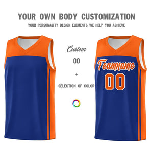 Custom Royal Orange Classic Sets Sports Uniform Basketball Jersey