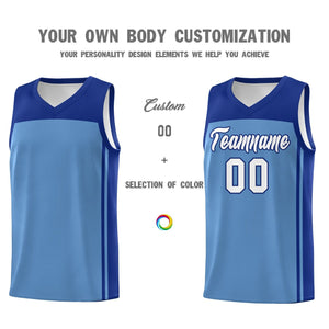 Custom Light Blue Royal Classic Sets Sports Uniform Basketball Jersey