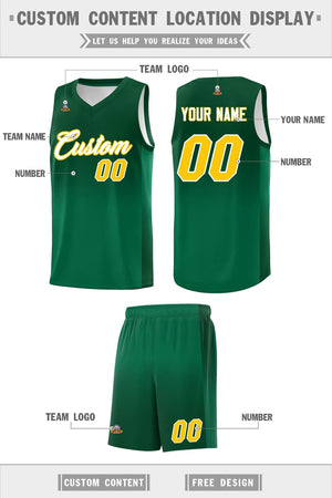 Custom Green Kelly Green Gradient Fashion Sets Sports Uniform Basketball Jersey