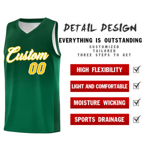 Custom Green Kelly Green Gradient Fashion Sets Sports Uniform Basketball Jersey