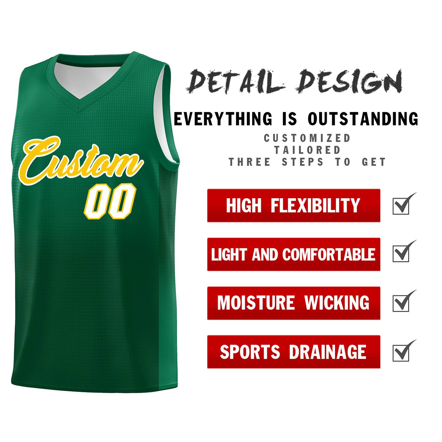 Custom Kelly Green Green Gradient Fashion Sets Sports Uniform Basketball Jersey