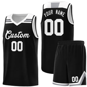 Custom Black White-Gray Classic Sports Uniform Basketball Jersey