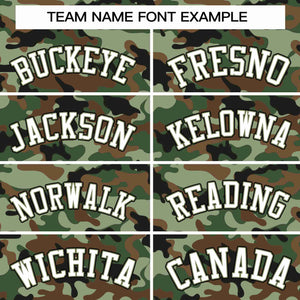 Custom Brown Green-White Camo Fashion Authentic Sleeveless Baseball Jersey