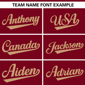 Custom Crimson Old Gold Full Button Design Authentic Baseball Jersey