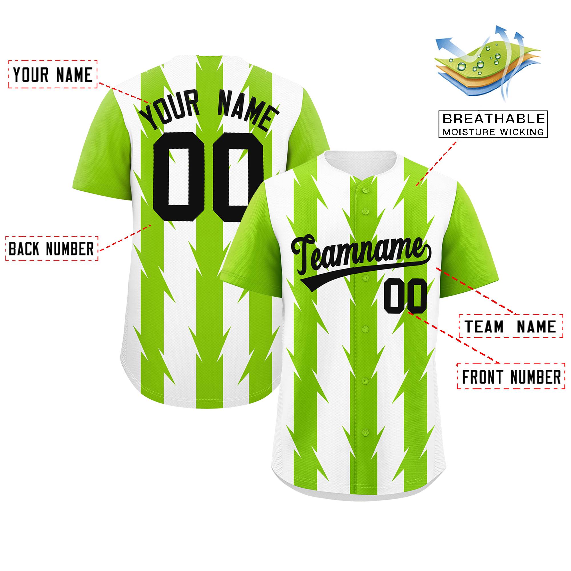 Custom White Neon Green Raglan Sleeves Blade Pattern Authentic Baseball Jersey