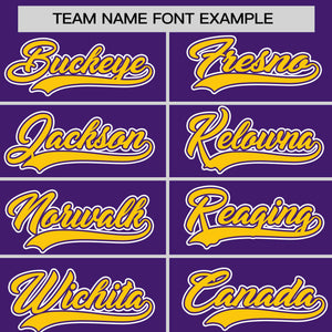 Custom Purple Gold Personalized Half Stripe Design Authentic Baseball Jersey