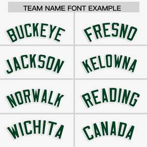 Custom White Green Personalized Classic Authentic Baseball Jersey