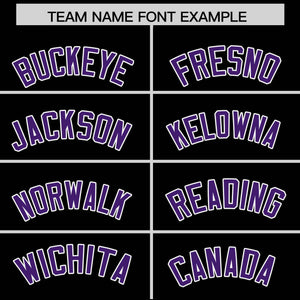 Custom Black Purple Personalized Classic Authentic Baseball Jersey