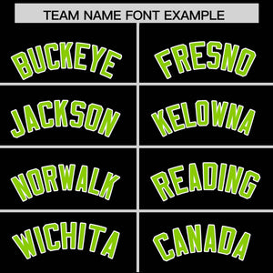 Custom Black Neon Green Personalized Classic Authentic Baseball Jersey