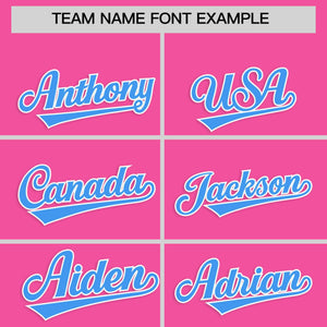 Custom Pink Powder Blue Personalized Classic Authentic Baseball Jersey