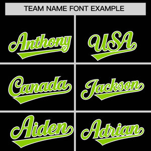 Custom Black Neon Green Personalized Classic Authentic Baseball Jersey