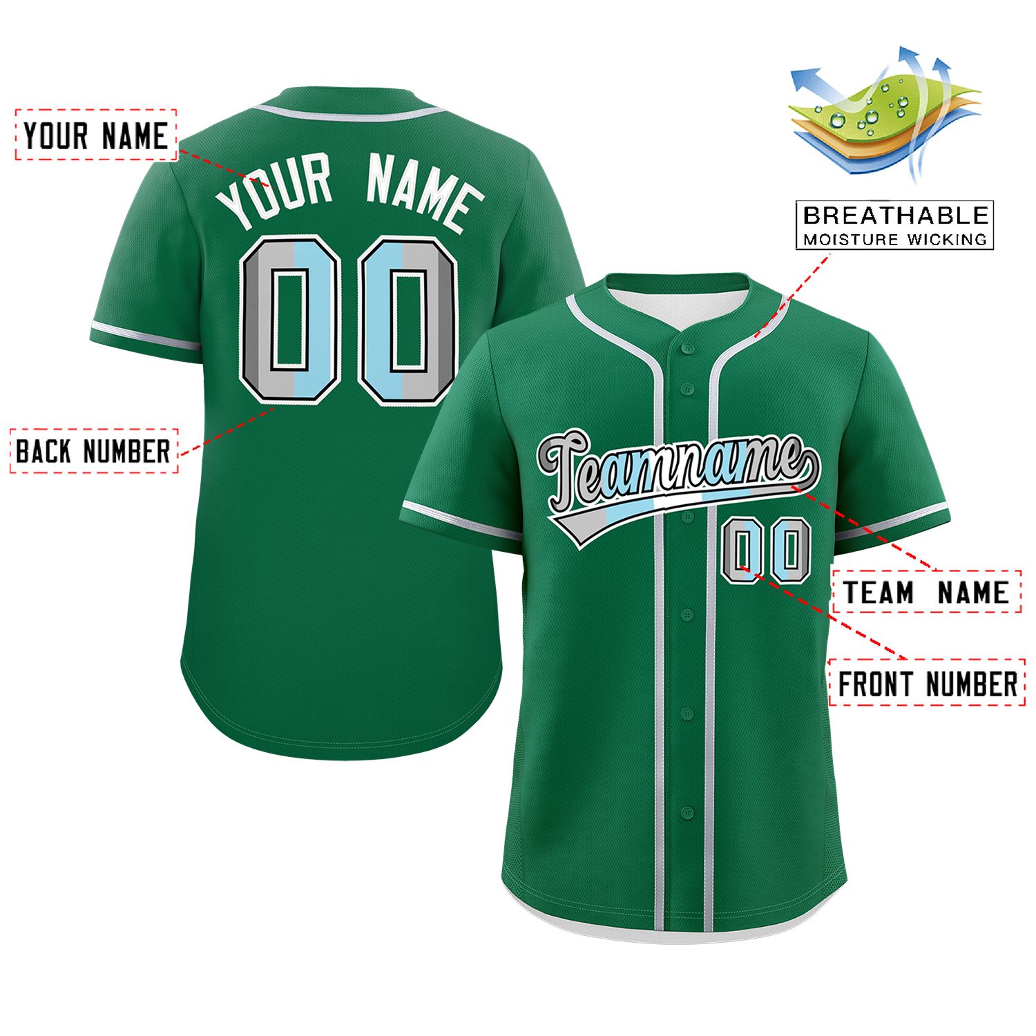 Custom Kelly Green Demiboy For Pride Month Classic Style Authentic Baseball Jersey