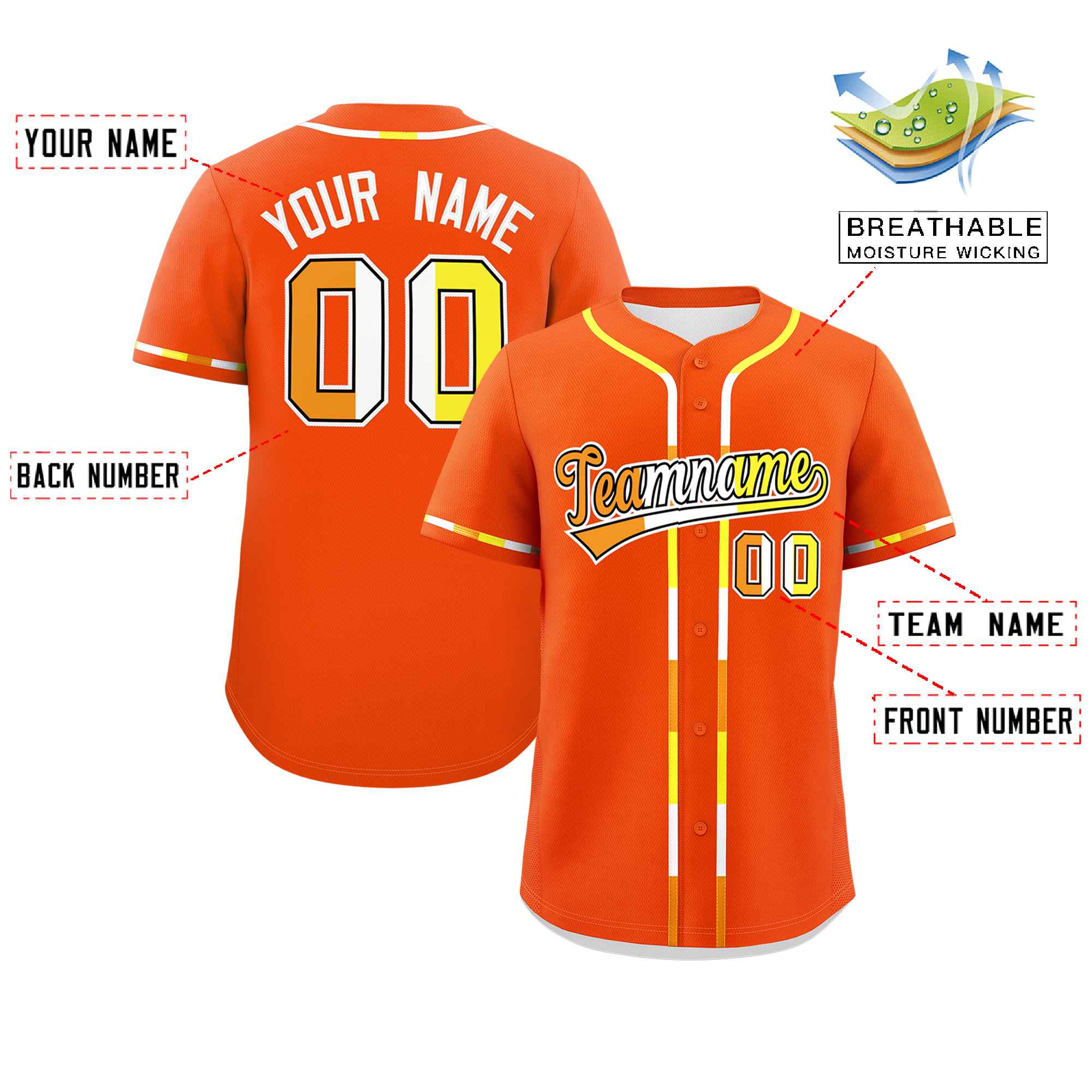 Custom Orange Maverique For Pride Month Classic Style Authentic Baseball Jersey