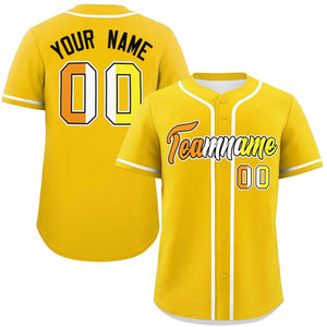 Custom Gold Maverique For Pride Month Classic Style Authentic Baseball Jersey