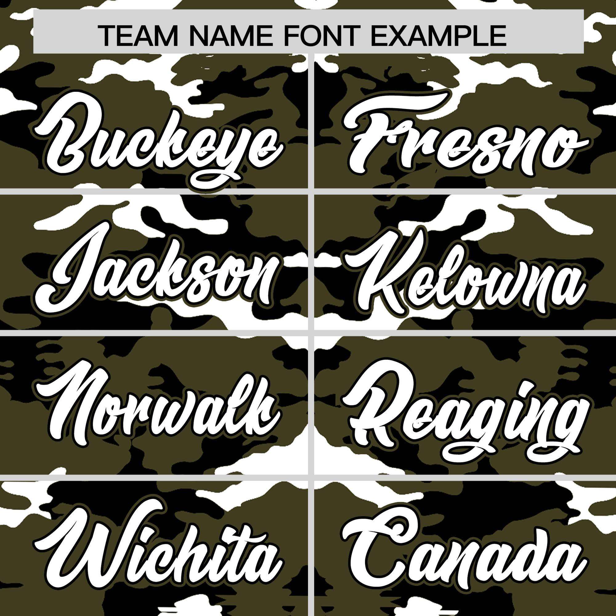 Custom Olive Black-White Personalized Camo Design Authentic Baseball Jersey