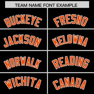 Custom Black Orange Personalized Classic Authentic Baseball Jersey