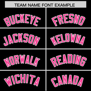 Custom Black Pink Personalized Classic Authentic Baseball Jersey