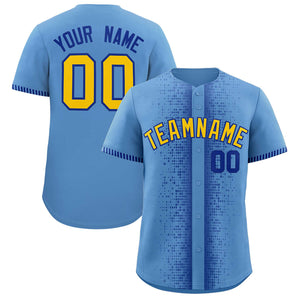 Custom Light Blue Royal Personalized Phonetic Rhythm Authentic Baseball Jersey