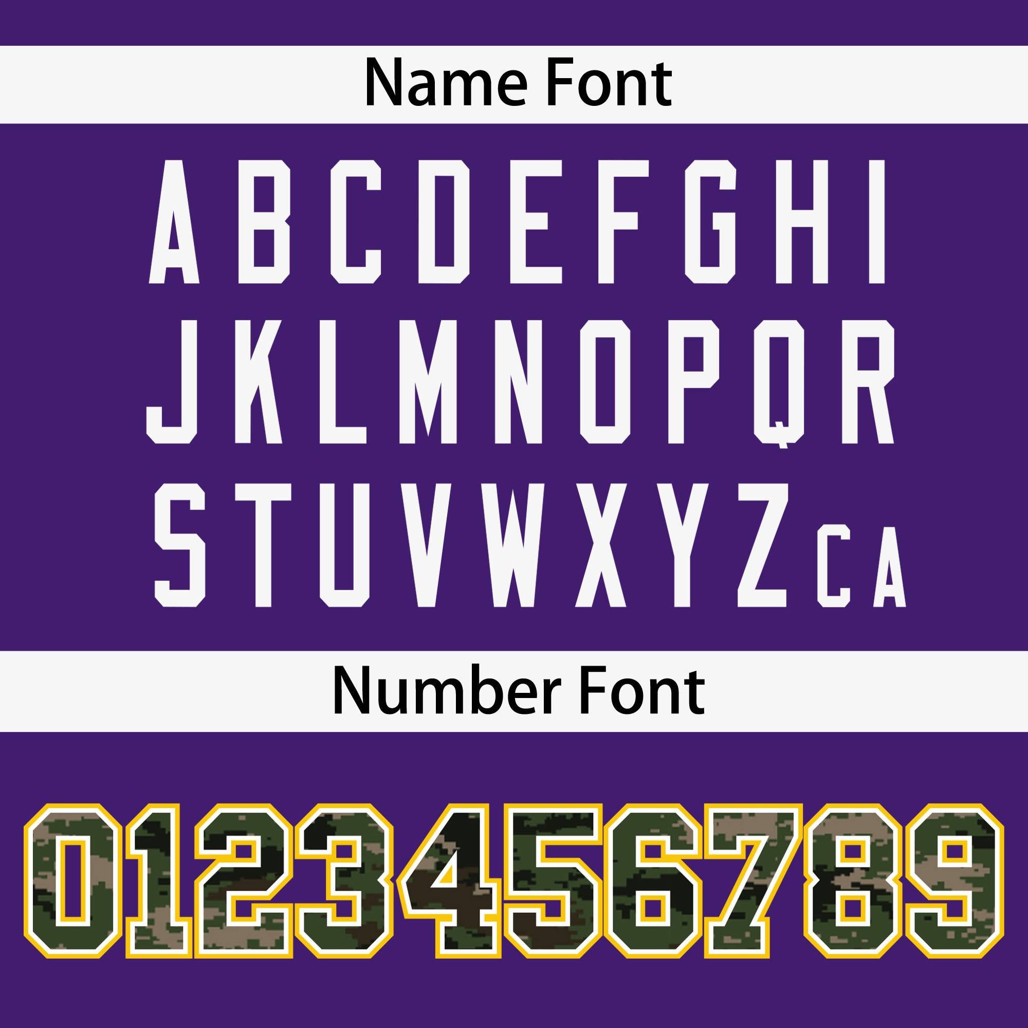 Custom Purple Personalized Camo Font Authentic Baseball Jersey