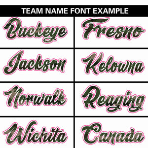 Custom White Personalized Camo Font Authentic Baseball Jersey