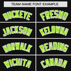 Custom Black Neon Green Personalized Gradient Side Design Authentic Baseball Jersey