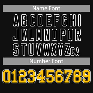 football black jersey name font example