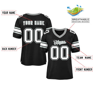 Custom Black Personalized Classic Authentic Football Jersey