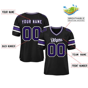 Custom Black Personalized Classic Authentic Football Jersey