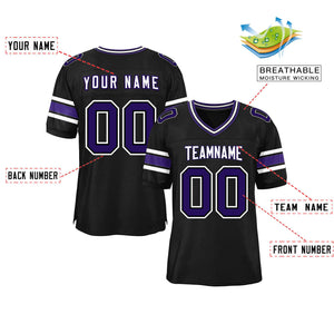 Custom Black Personalized Classic Authentic Football Jersey