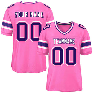 Custom Pink Personalized Classic Authentic Football Jersey