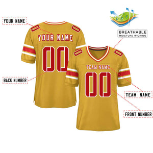 Custom Old Gold Personalized Classic Authentic Football Jersey