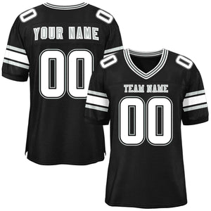 Custom Black Personalized Classic Authentic Football Jersey