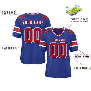 Custom Royal Personalized Classic Authentic Football Jersey