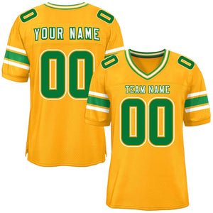 Custom Yellow Personalized Classic Authentic Football Jersey