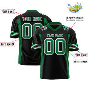 Custom Black Kelly Green Personalized Insert Color Design Authentic Football Jersey