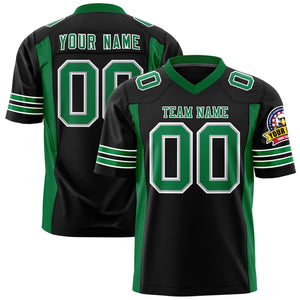 Custom Black Kelly Green Personalized Insert Color Design Authentic Football Jersey