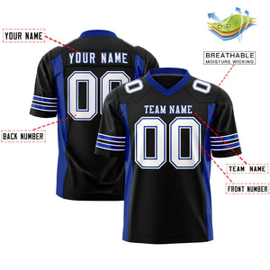 Custom Black Royal Personalized Insert Color Design Authentic Football Jersey