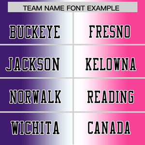 Custom Purple White-Pink Personalized Gradient Fashion Authentic Football Jersey