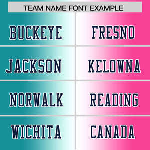 Custom Aqua White-Pink Personalized Gradient Fashion Authentic Football Jersey