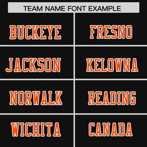 Custom Black Orange-White Personalized Classic Authentic Football Jersey