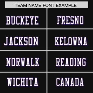 Custom Black White-Purple Personalized Classic Authentic Football Jersey