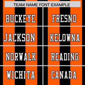 Custom Black Orange Personalized Thick Stripe Design Authentic Football Jersey