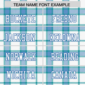 Custom Royal Personalized Plaid Pattern Design Authentic Football Jersey