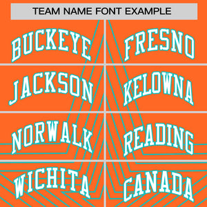 Custom Orange Aqua Personalized Star Pattern Raglan Sleeves Performance T-Shirt