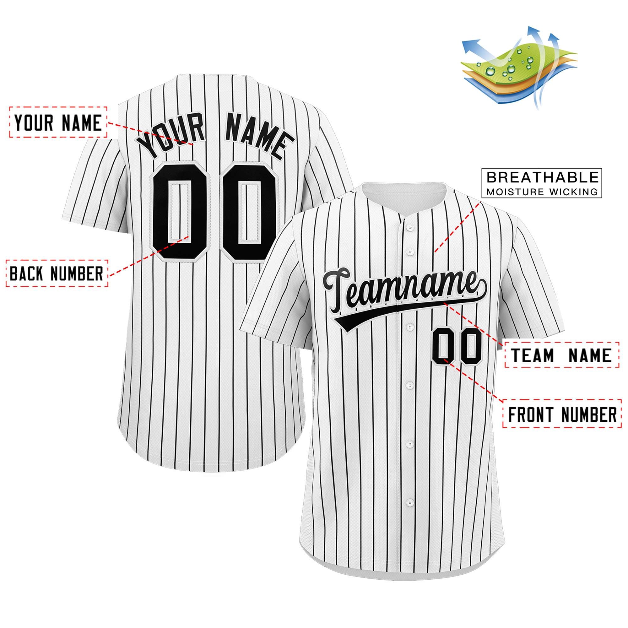 white pin stripe baseball jersey